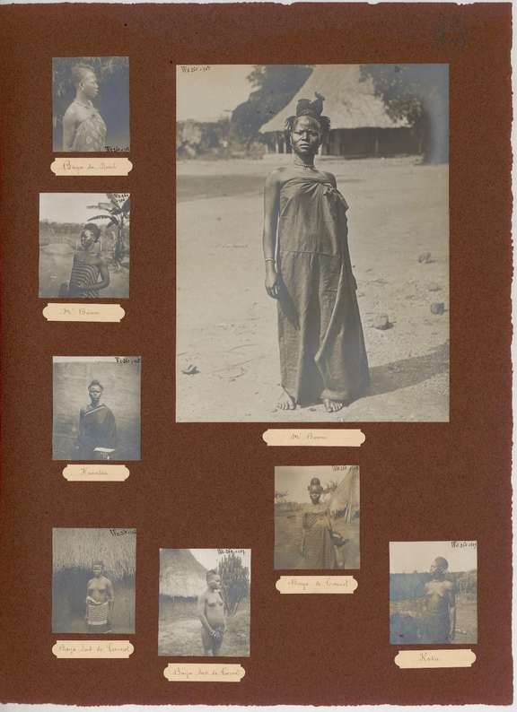 Coiffures féminines gbaya et m’boum, Cameroun ou République centrafricaine. © Société de Géographie / Bibliothèque nationale de France
