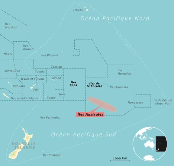 Carte de la Polynésie © Thierry Renard