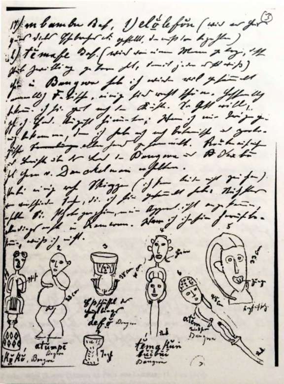 Page 3 of the letter sent by Gustav Conrau from Fontem to Felix von Luschan, 11 June 1899. © BPK, Berlin, Dist. RMN-Grand Palais / image BPK