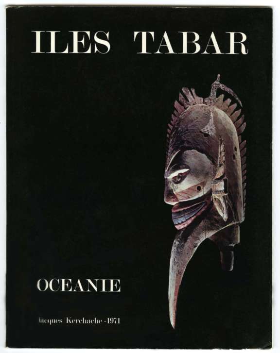 Catalogue cover for the Tabar Islands exhibition in the Jacques Kerchache gallery in 1971. © D.R