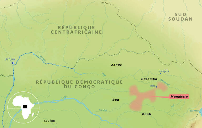 Carte de la région stylistique de l’Uele, République démocratique du Congo © Thierry Renard